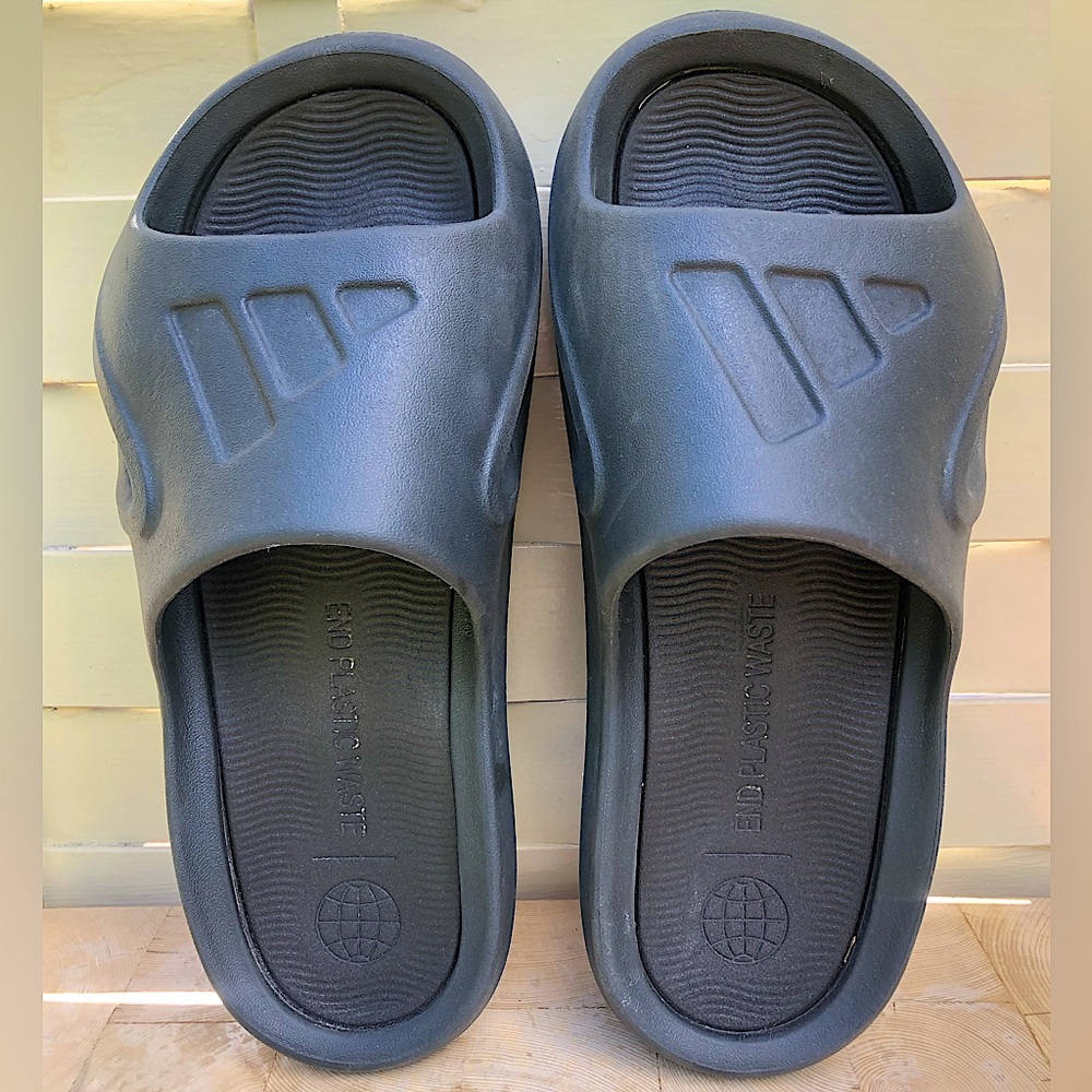 Adidas Adicane Black Sports Slides Women's Size 7